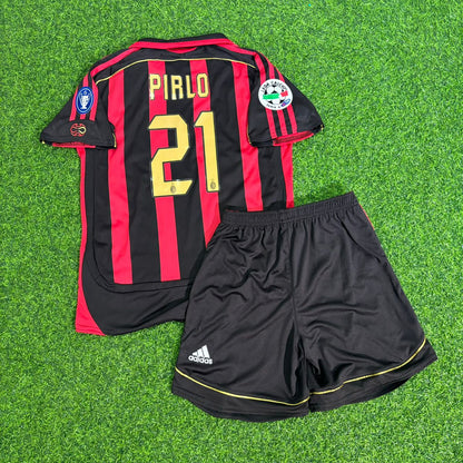 Andrea Pirlo Milan 2006/2007 Retro Kids Football Jersey