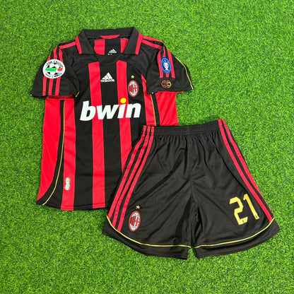 Andrea Pirlo Milan 2006/2007 Retro Kids Football Jersey