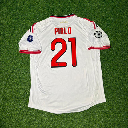 Andrea Pirlo Milan 2009 2010 Season White Retro Jersey Trikot Maillot