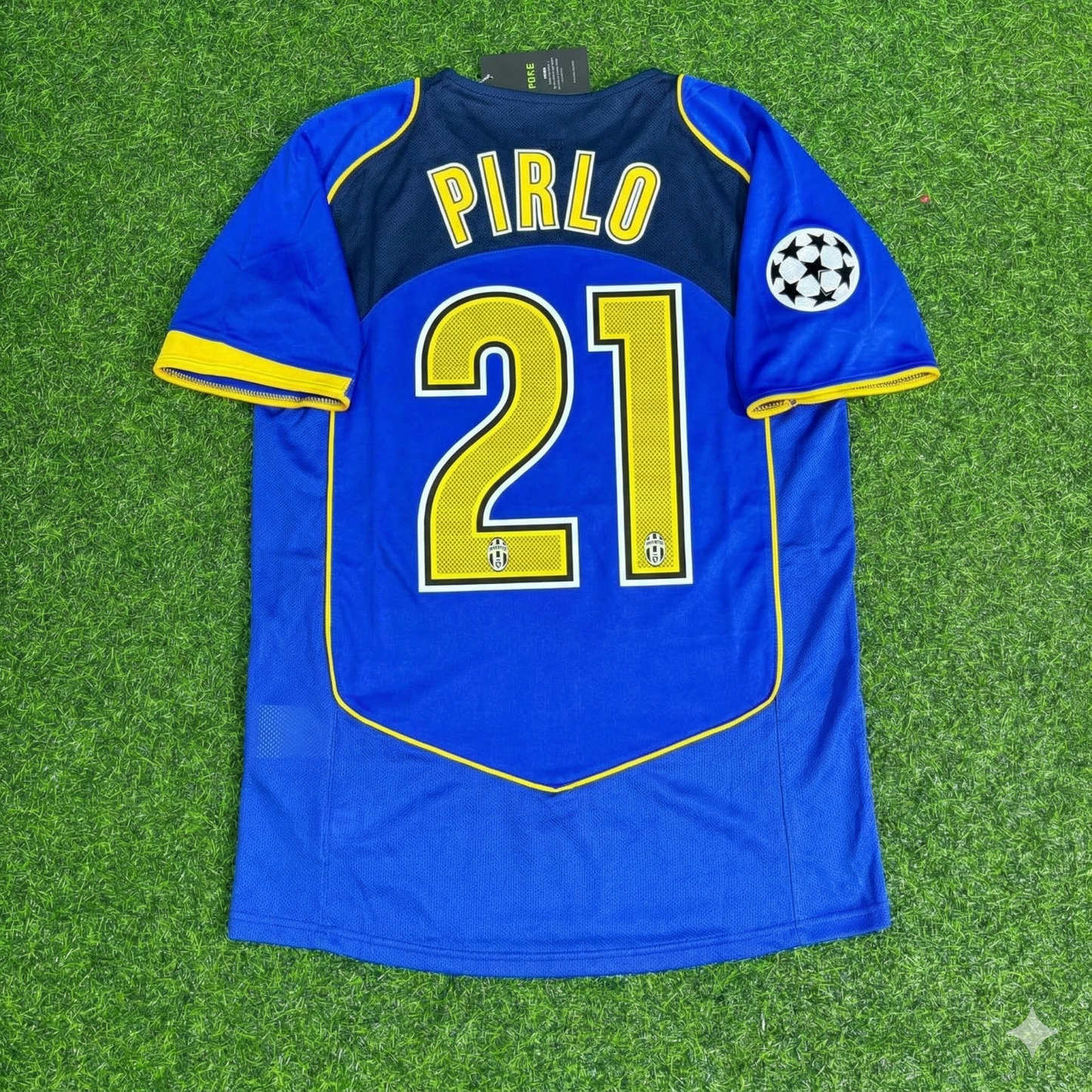 Andrea Pirlo Juventus Blaues Retro-Trikot | Bausatz | Trikot | Maillot-Fußballtrikot