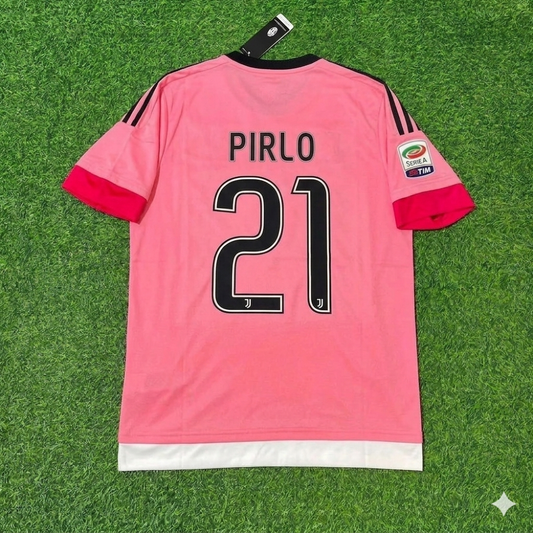 Andrea Pirlo Juventus Retro Pink Jersey Trikot