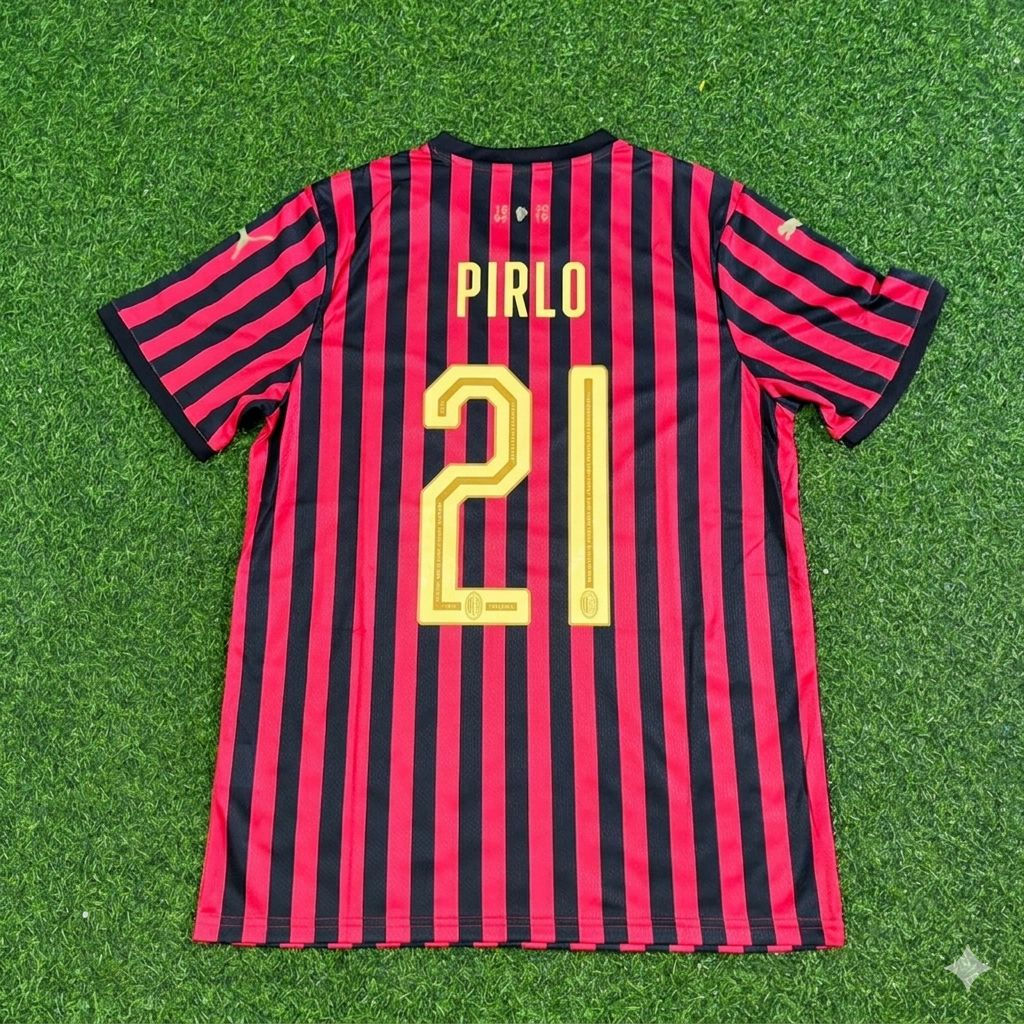 Andrea Pirlo AC Milan 120th Anniversary Special Golden Retro Football Jersey