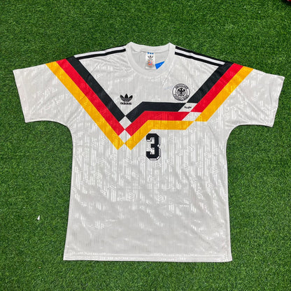 Andreas Brehme Germany Deutschland Retro 1990 World Cup Jersey - Deutschland Retro-Trikot WM 1990 Soccer Shirt