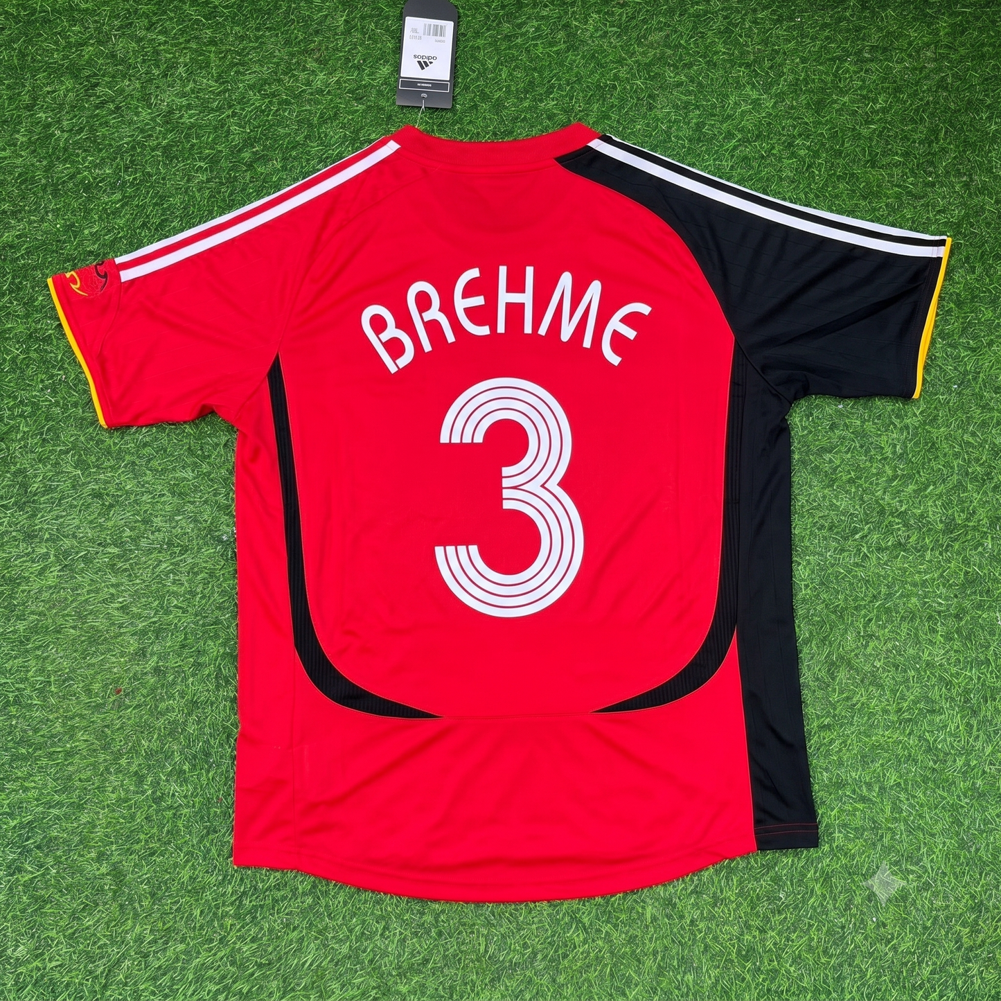 Andreas Brehme Germany Red Black Retro Football Jersey