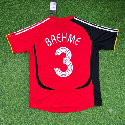 Andreas Brehme Germany Red Black Retro Football Jersey