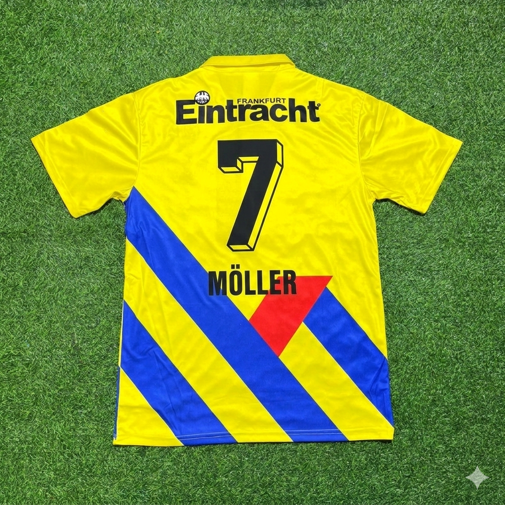 Andreas Möller Eintracht Frankfurt Retro Yellow Football Jersey