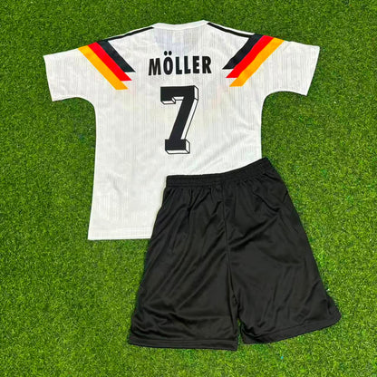 Andreas Möller 17- Allemagne Deutschland Retro Kids 1990 Maillot Coupe du Monde - Deutschland Retro Kinder Trikot WM 1990 Maillot de football