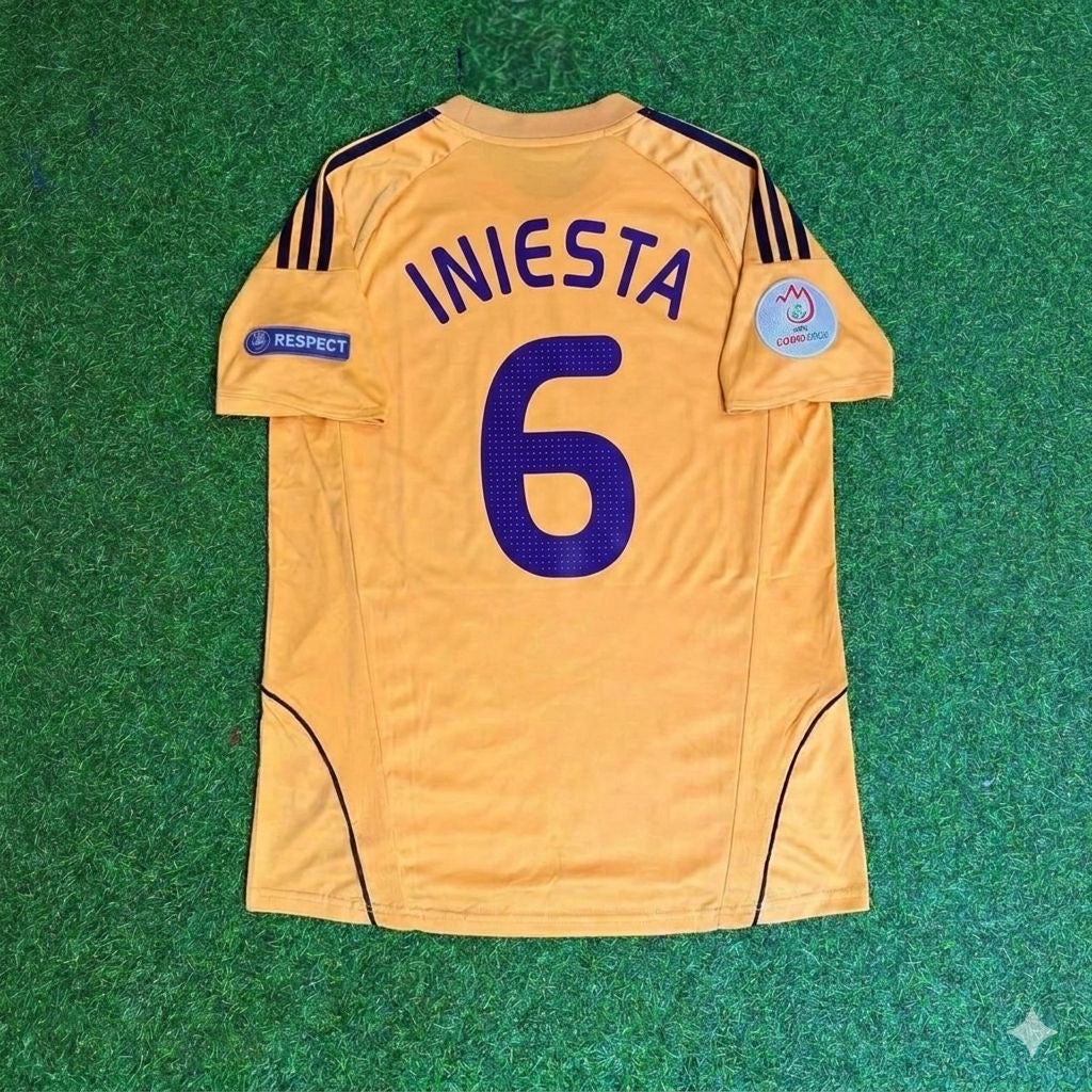 Andrés Iniesta 6- Spain EURO 2008 Retro Football Jersey