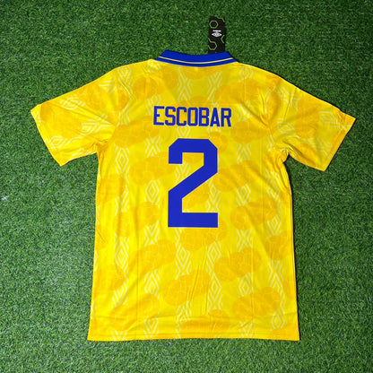 Andrés Escobar Colombia 1994 World Cup Retro Football Jersey Kit