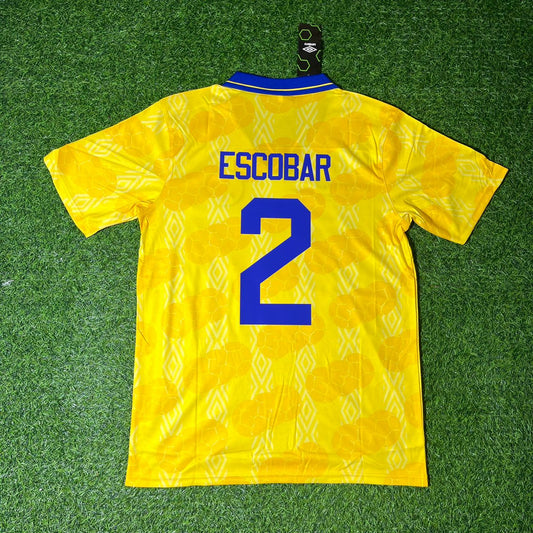 Andrés Escobar Colombia 1994 World Cup Retro Football Jersey Kit