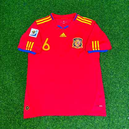 Andrés Iniesta #6 Spain 2010 World Cup Retro Kit Jersey