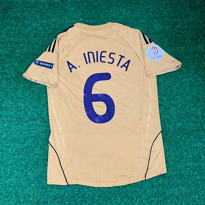 Andrés Iniesta 6- Spain EURO 2008 Retro Football Jersey