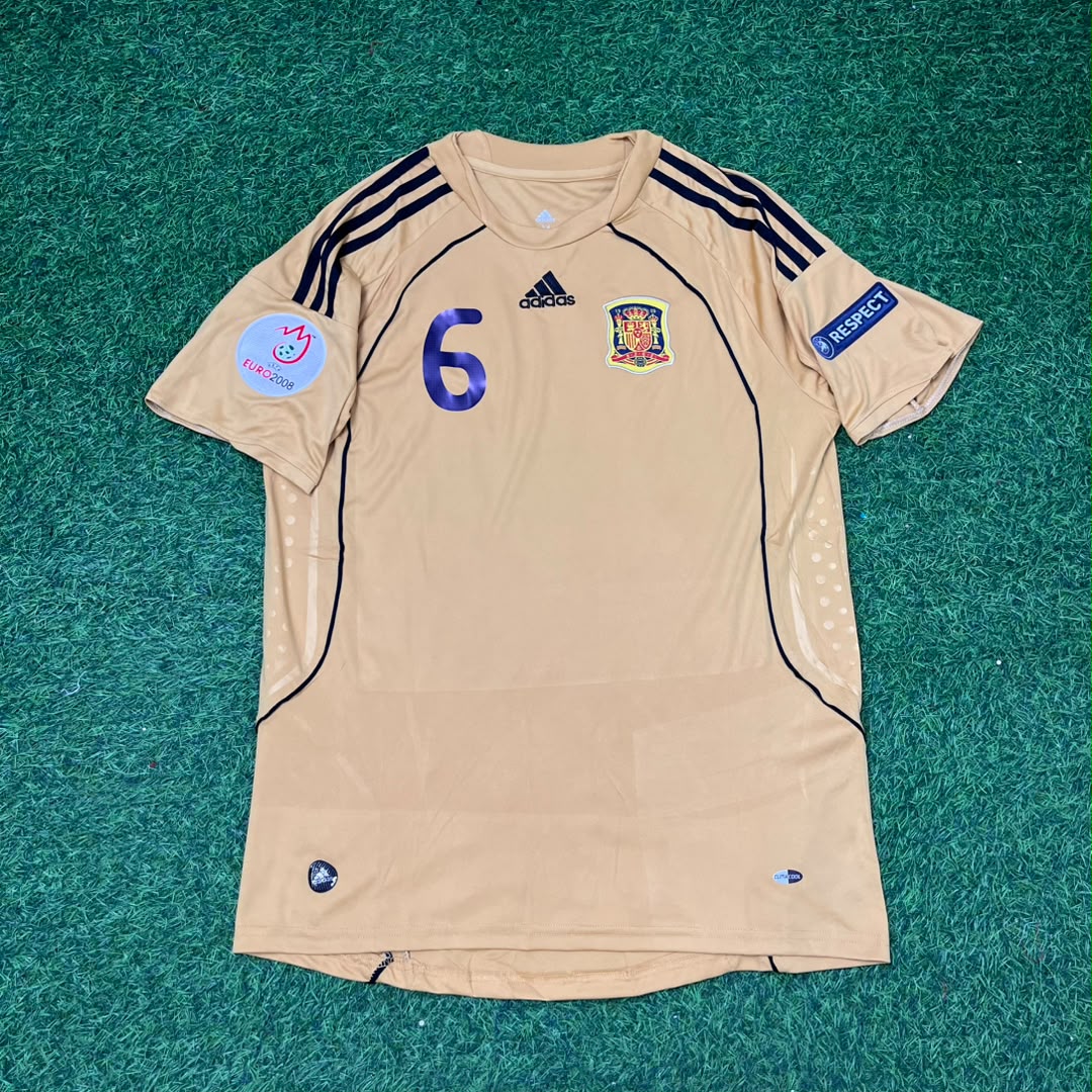 Andrés Iniesta 6- Spain EURO 2008 Retro Football Jersey