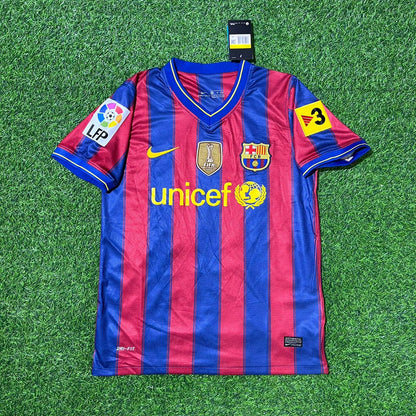 Andres Iniesta 8 - Barcelona Home 2009/2010 Retro Kit Jersey Maillot Trikot Soccer Shirt
