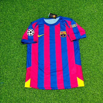 Andres Iniesta Barcelona 2006 Final Retro Short Sleeve Football Jersey