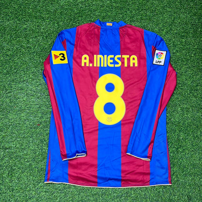 Andres Iniesta Barcelona 2007 Retro Football Jersey