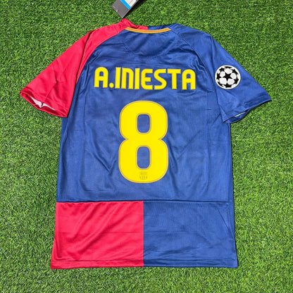 Andres Iniesta 8 – Barcelona 2009 Champions League Final Retro Kit Jersey – | Trikot | Maillot