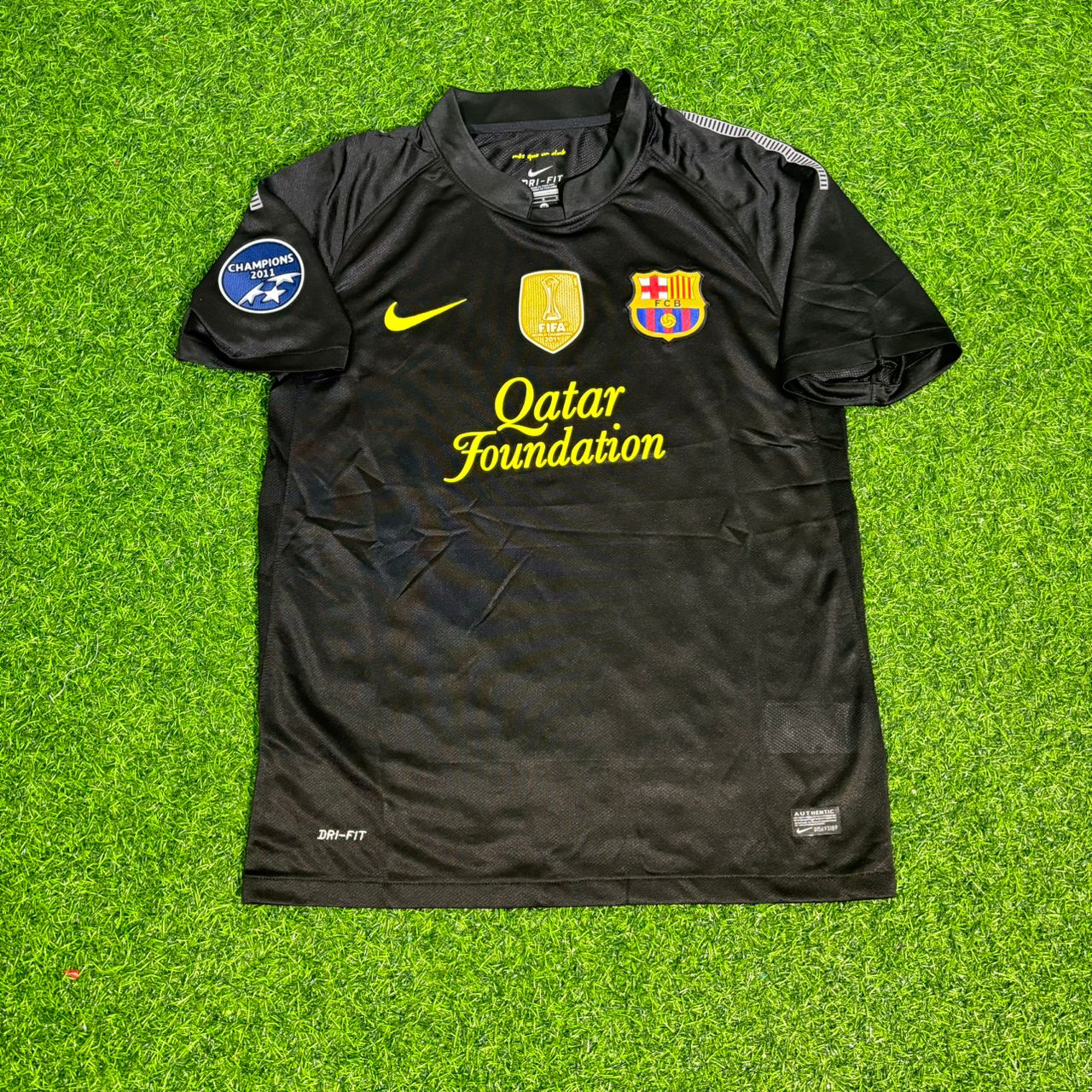 Andres Iniesta Black Barcelona 2011/12 Retro Kit Shirt Jersey Trikot Maglia