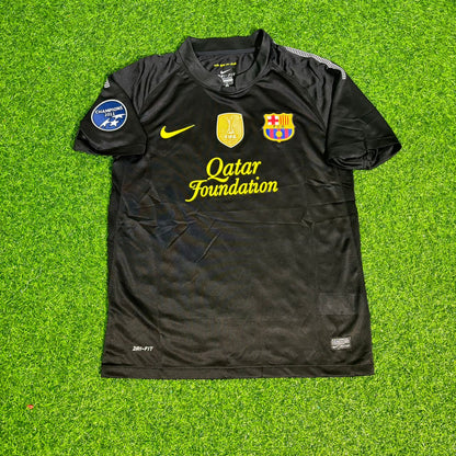 Andres Iniesta Black Barcelona 2011/12 Retro Kit Shirt Jersey Trikot Maglia