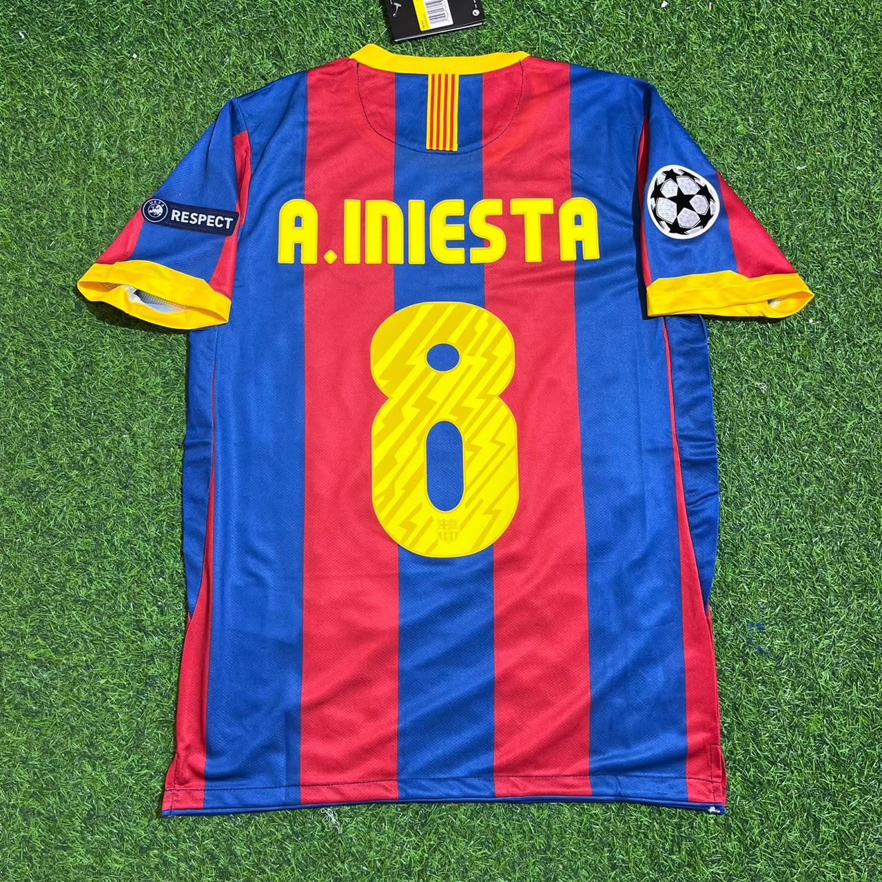 Andres Iniesta Barcelone 2011 Londres Final Jersey Trikot Maillot Maillot de Football
