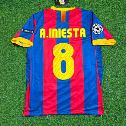 Andres Iniesta Barcelone 2011 Londres Final Jersey Trikot Maillot Maillot de Football