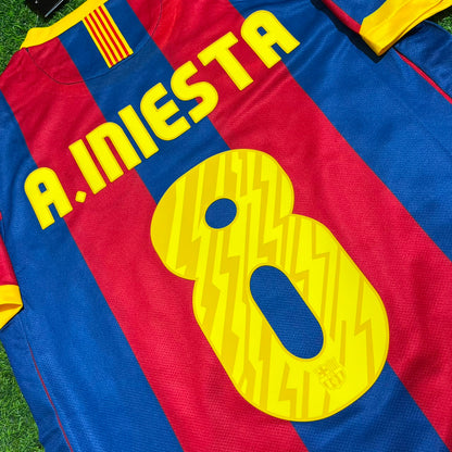 Andres Iniesta Barcelone 2011 Londres Final Jersey Trikot Maillot Maillot de Football