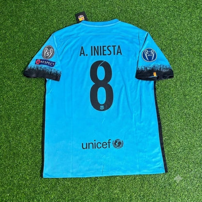 Andres Iniesta Barcelona 2015/2016 Retro Football Jersey