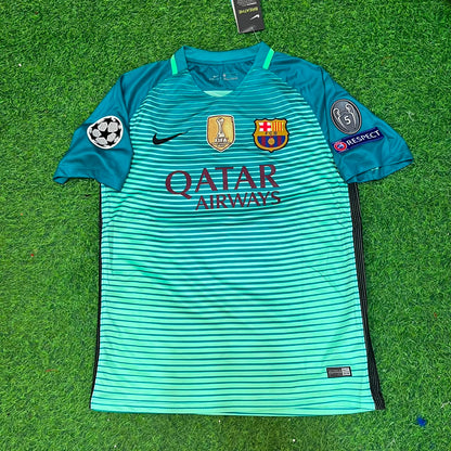 Andrés Iniesta #8 Barcelona 2016/17 Away Retro Jersey Trikot Maillot Soccer Shirt