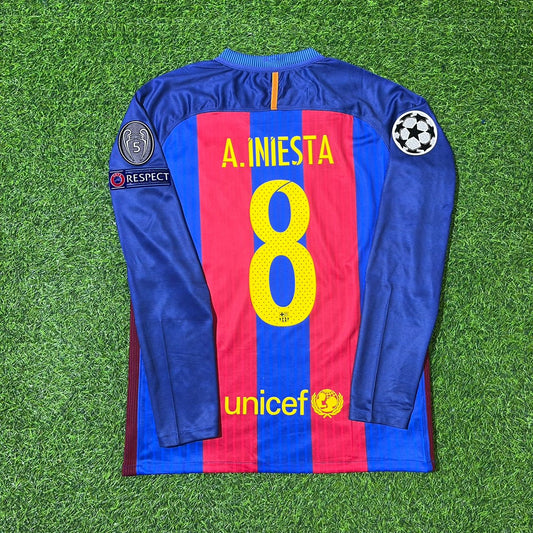 Andrés Iniesta Barcelona 2016 Football Jersey Kit