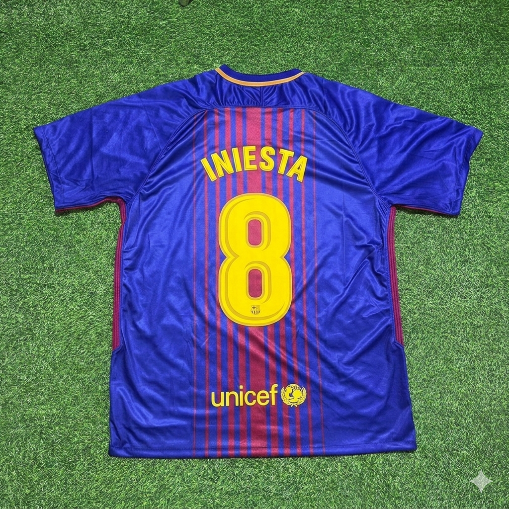 Andrés Iniesta 8- Barcelona 2017/2018 Season Football Jersey