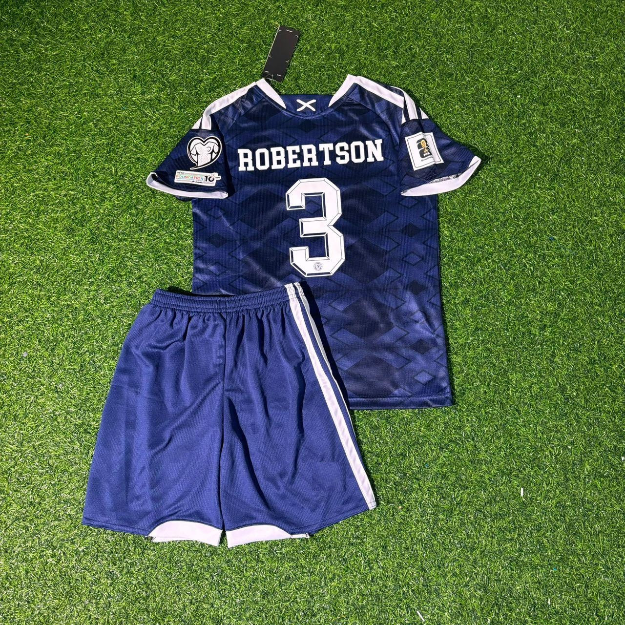 Andrew Robertson Scotland 2026 World Cup Kids Football Jersey Kit