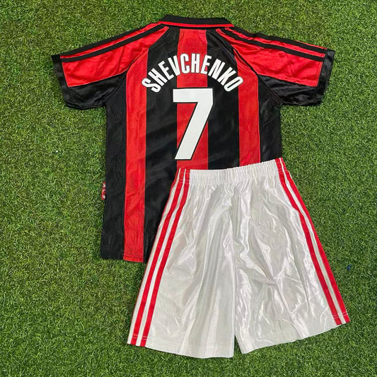 Andriy Shevchenko AC Milan 1998-1999 Kids Retro Football Jersey