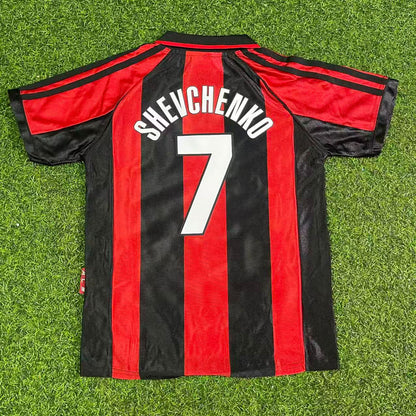 Andriy Shevchenko 7- AC Milan 1999 Retro Football Jersey