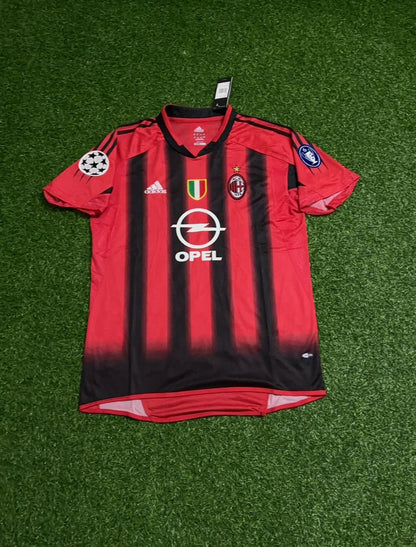 Andriy Shevchenko 7 – Milan 2004-05 Maillot rétro rouge et noir Domicile Trikot Maillot