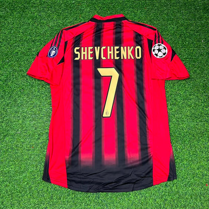 Andriy Shevchenko #7 AC Milan 2004 2005 Home Retro Football Jersey