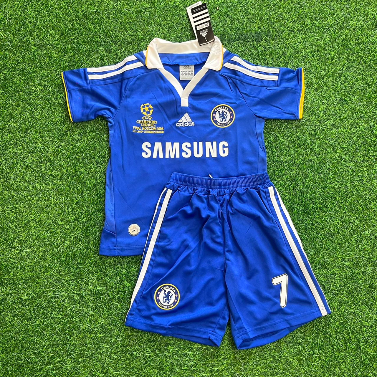 Andriy Shevchenko Chelsea 2008 Final Retro Kids Football Jersey Kit