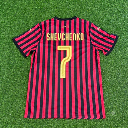 Andriy Shevchenko AC Milan 120th Anniversary Special Golden Retro Football Jersey