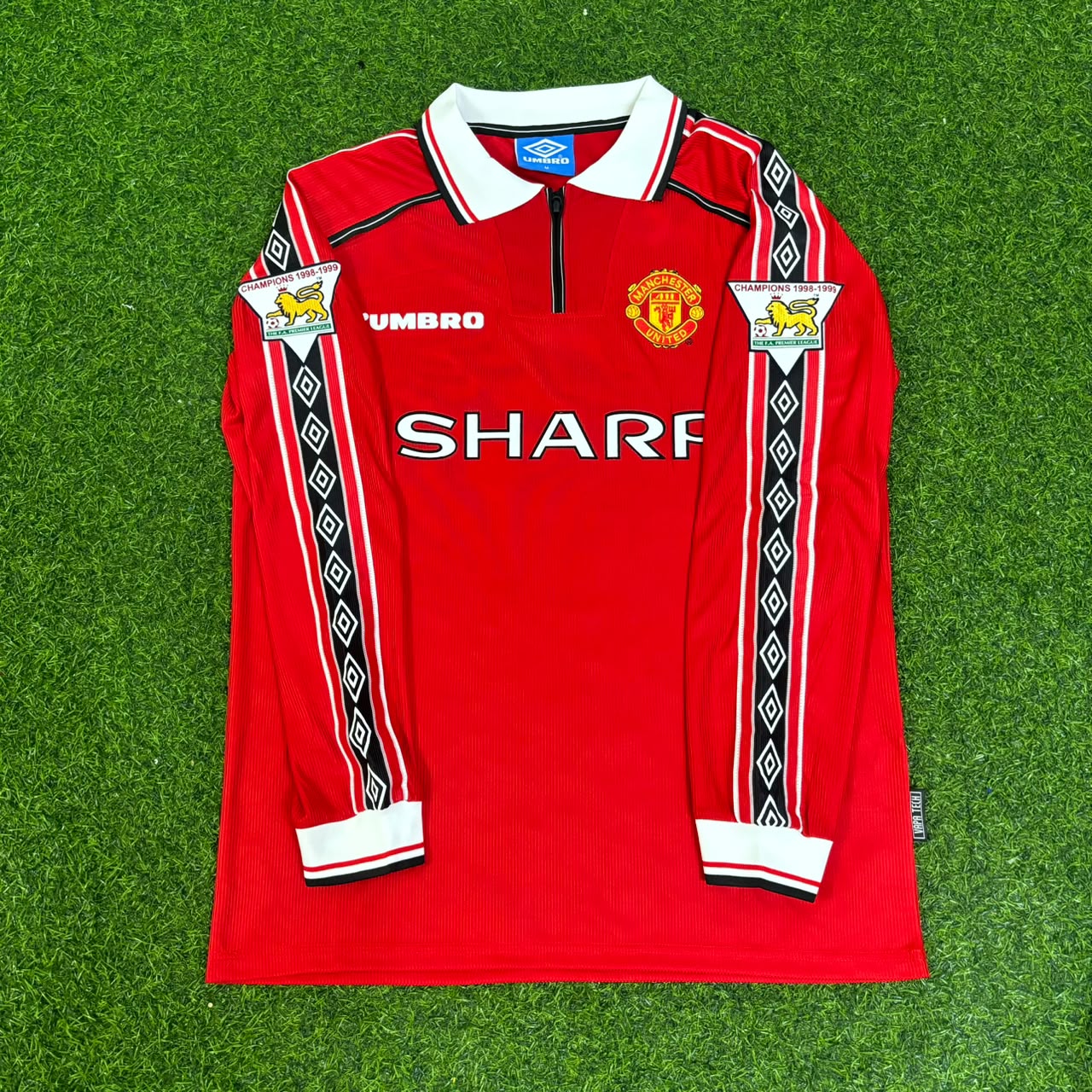 Andy Cole 9 - Manchester United 1999 Red Long Sleeve Kit Jersey Trikot Maillot
