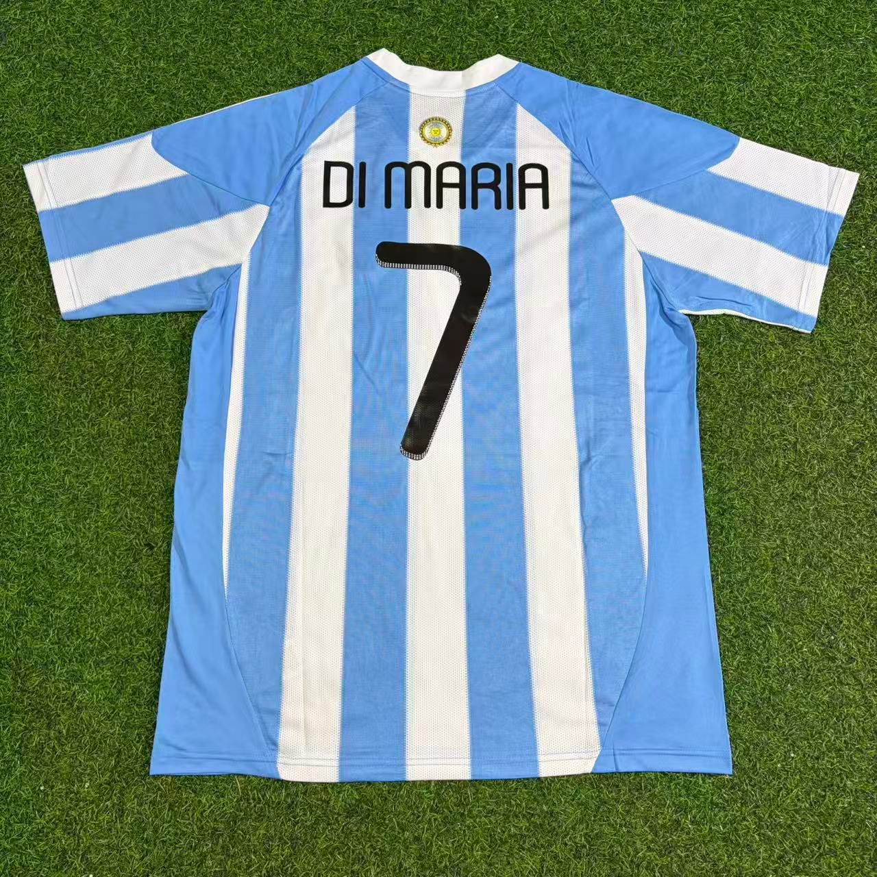 Ángel Di María #7 Argentina 2010 World Cup Retro Football Jersey