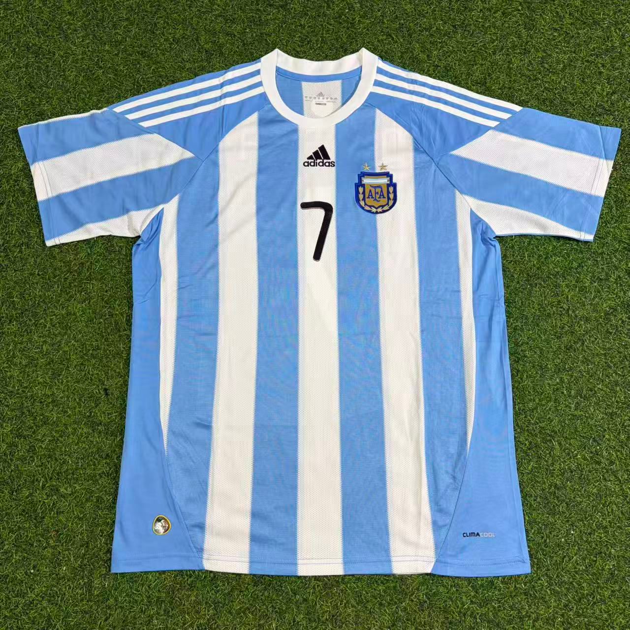 Ángel Di María #7 Argentina 2010 World Cup Retro Football Jersey