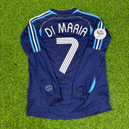 Ángel Di María Argentina 2006 World Cup Long Sleeve Retro Football Jersey Kit