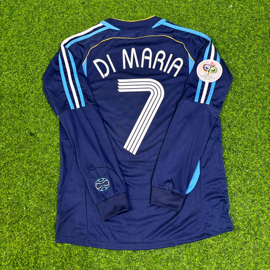Ángel Di María Argentina 2006 World Cup Long Sleeve Retro Football Jersey Kit