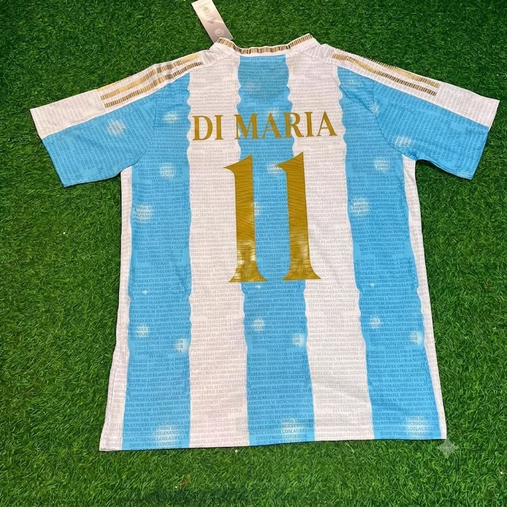 Angel Di Maria Argentina Commerative Anniversary Football Jersey Trikot Maillot