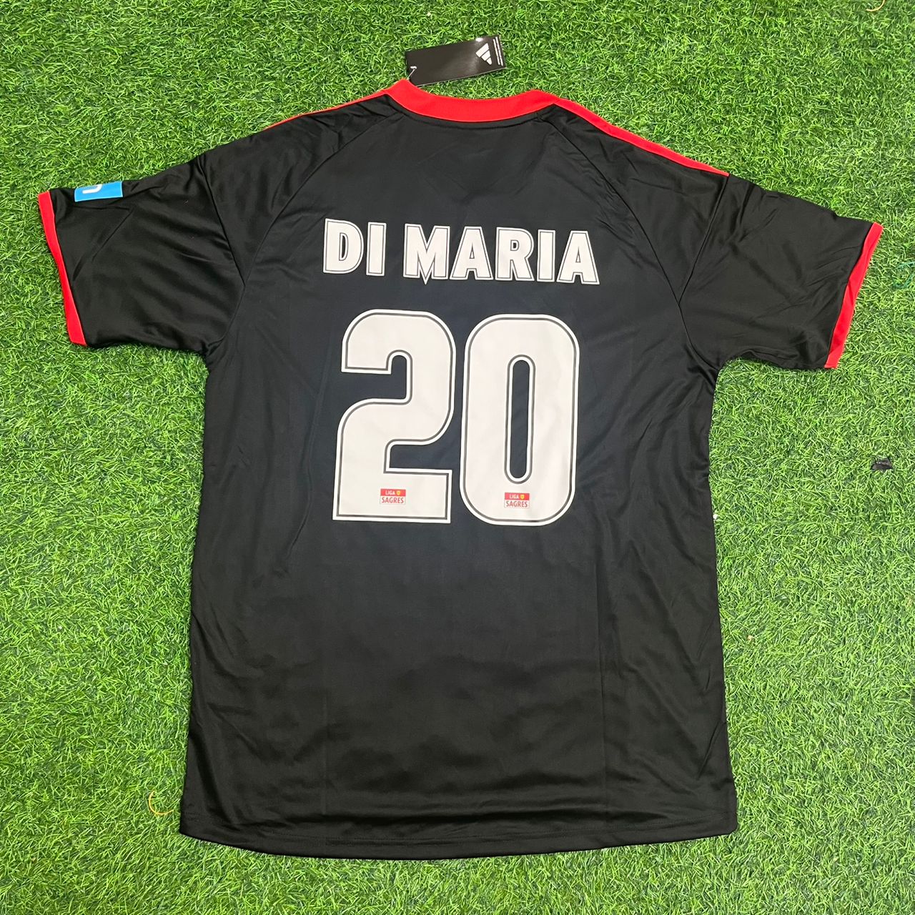 Angel di Maria #20 – Benfica 2009/2010 Away Black Retro Kit Jersey Trikot Maillot Soccer Shirt