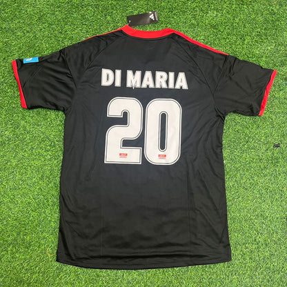 Angel di Maria #20 – Benfica 2009/2010 Away Black Retro Kit Jersey Trikot Maillot Soccer Shirt