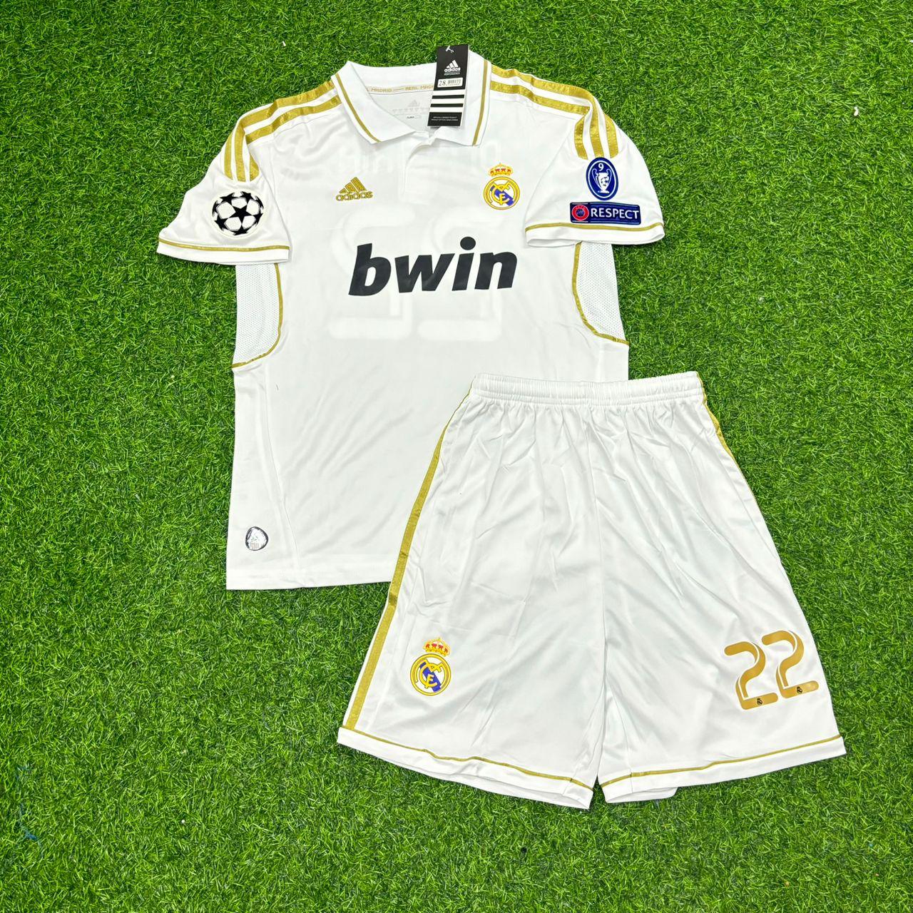 Angel Di María Real Madrid 2011/2012 White Retro Kids Football Jersey Kit