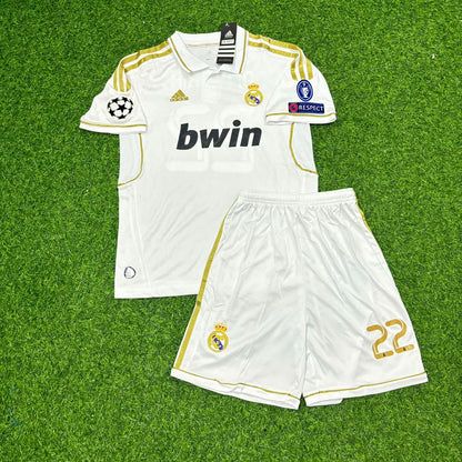 Angel Di María Real Madrid 2011/2012 White Retro Kids Football Jersey Kit