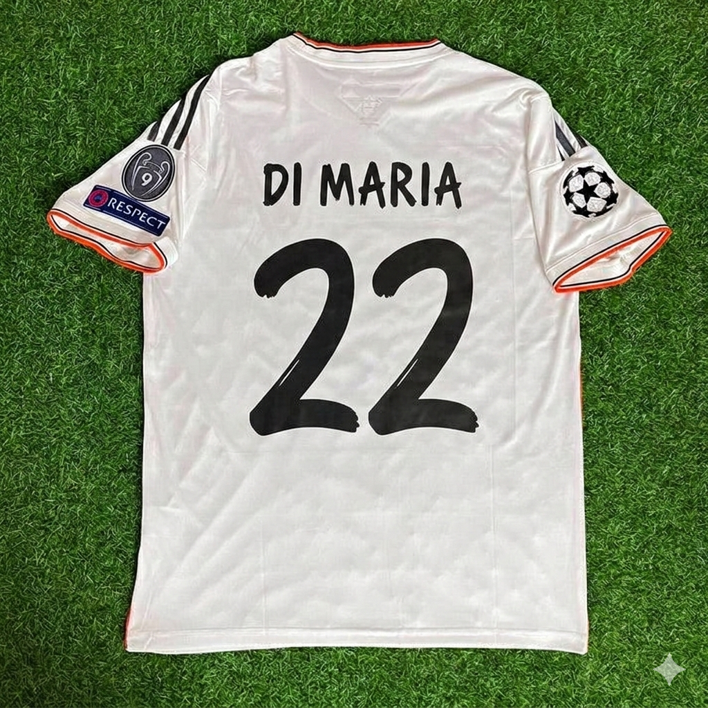 Angel Di Maria 22- Real  Madrid Lisbon Short Sleeve Jersey Soccer Shirt