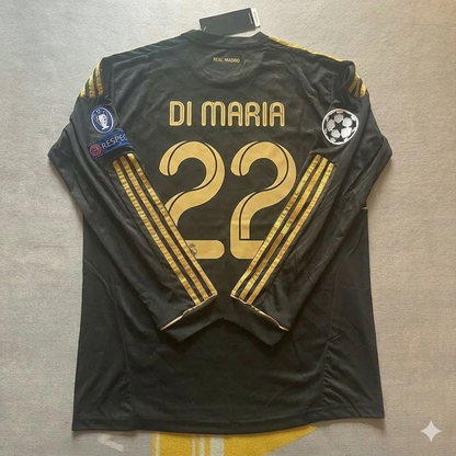 Angel Di Maria 22- Real  Madrid 2011-2012  Champions League Long Sleeve Jersey Soccer Shirt