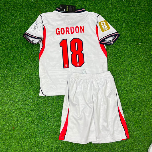 Anthony Gordon #18 England 2026 World Cup KIDS Home White Football Jersey